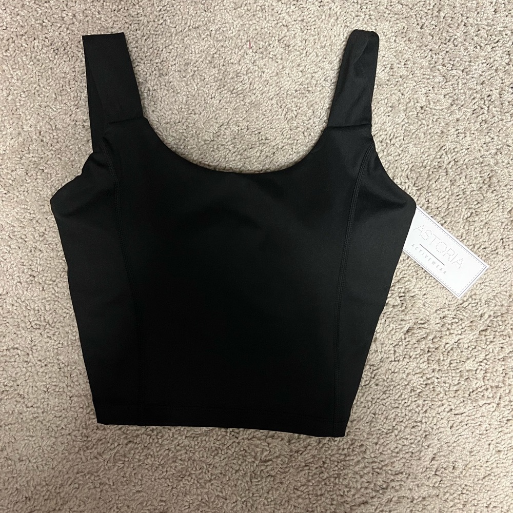 Astoria live luxe crossed sports bra - black